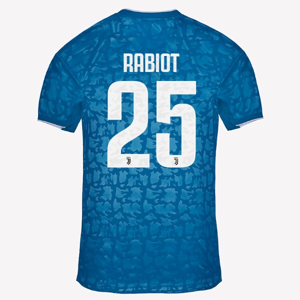 Camiseta Juventus NO.25 Rabiot Replica Tercera Ropa 2019/20 Azul